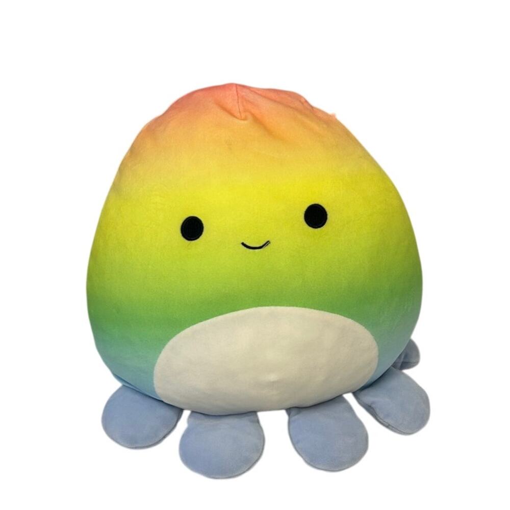 Squishmallows Elodie the Octopus Large 20" rainbow tie dye plush toy